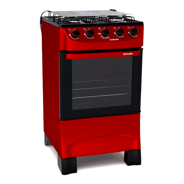 Imagen de Cocina a gas Mueller Moderato 4h ROJO 610001803