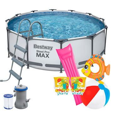 Imagen de Piscina combo Bestway 9150 lts inflables de regalo bomba y filtro