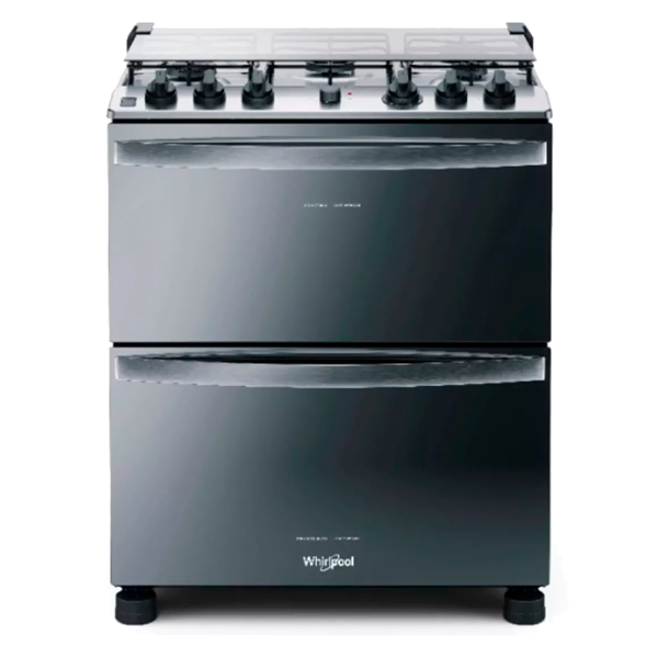 Imagen de Cocina a gas supergas WHIRPOOL Doble horno 5 h inox