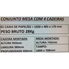 Imagen de Comedor madera 4 sillas cera oscura ML-C GBSN 1 caja