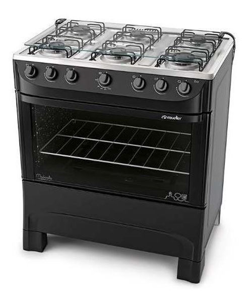 Imagen de Cocina a gas Mueller Moderato 6h NEGRO 610001795
