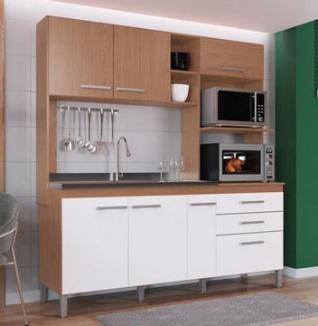 Imagen de Mueble Alacena Kit Cocina Compacta 6 Puertas 3 Cajones Petra Decibal 2 cajas