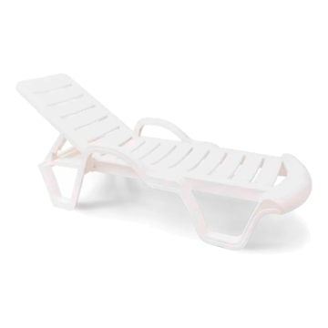 Imagen de Reposera Lara blanca reclinable 1bulto