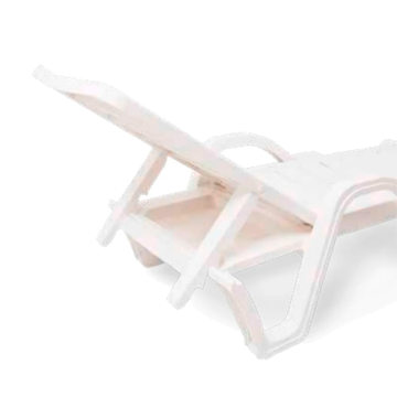 Imagen de Reposera Lara blanca reclinable 1bulto