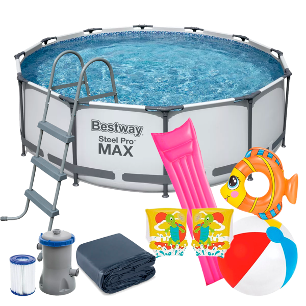 Imagen de Piscina combo Bestway 10250 lts inflables de regalo bomba y filtro