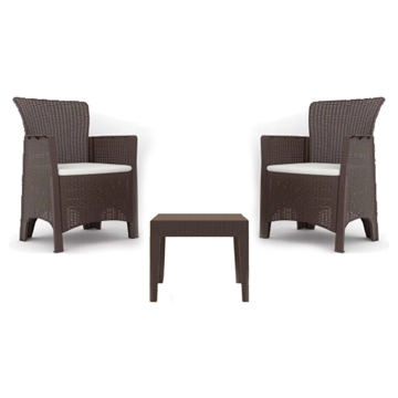 Imagen de Juego exterior TROYA 2 butacas + mesa 2 almohadones 2 cajas