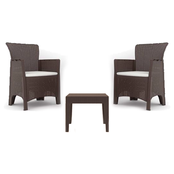 Imagen de Juego exterior TROYA 2 butacas + mesa 2 almohadones 2 cajas