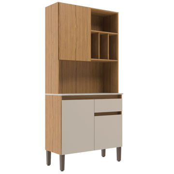 Imagen de Mueble kit cocina Decibal 3p 1 cajon beige-marron AC3310 1 caja