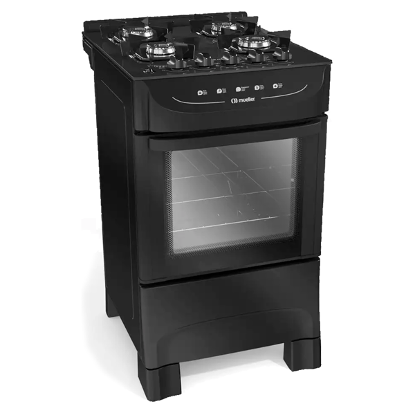 Imagen de Cocina a gas supergas Mueller HAMBURGO 4h 610001400 NEGRO